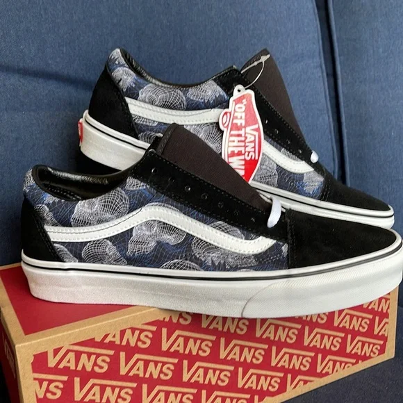 Vans Old Skool Wireframe Skulls Black True White WMNS - Picture 6 of 16